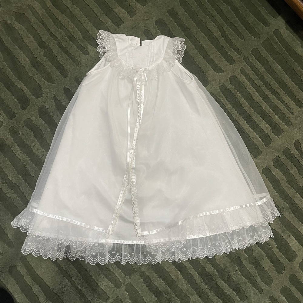 Miki House White Ceremony Dress Boys Girls 50-60 Cm Baptism - Picture 2 of 11